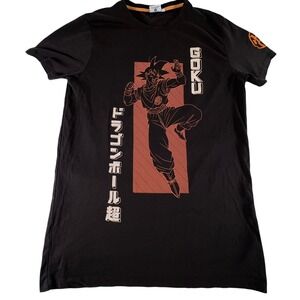 Dragon Ball Z Super Shirt Mens L T-Shirt Brown Goku Graphic‎ Dbz